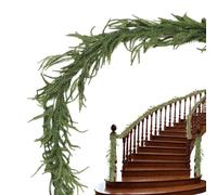 Artificial Green Spruce Garland for Christmas Decor | Festive Greenery Wreath for Home Centerpieces | Ideal for Mantle, Stair Railing, and Table Decor During The Holiday Season