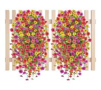 Artificial Hanger Flowers for Outdoors - 2 Pieces UV Resistant Colorful No