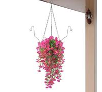 Artificial Hanging Flowers, Faux Basket Decor, Suspended Floral Plant Arrangement, Realistic Indoor Outdoor Greenery Decorative Hanging Flower Basket for Yard Dining Room Balcony Hallway Hotel Use