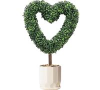 Artificial Heart Decor, Hollow Green Rustic Tree, 22x18cm Valentine's Centerpiece, Decorative Plant Accessories, Decorative Heart Tabletop Ornament, Romantic Decor Family Holiday Birthday Party