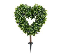 Artificial Heart Decor, Hollow Green Rustic Tree, 22x18cm Valentine's Centerpiece, Decorative Plant Accessories, Decorative Heart Tabletop Ornament, Romantic Decor Family Holiday Birthday Party