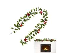 Artificial Holiday Garland - Realistic Faux Greenery for Indoor Outdoor Decoration, Weatherproof Design Ideal for Home Wall Door Fireplace Patio and Garden, Multi Color