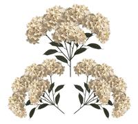 Artificial Hydrangea Flowers, Large Faux Hydrangea Flowers Outdoor, Real Touch Natural Lifelike Silk Bouquets with Stems for Home Decor Indoor Party Wedding Kitchen Centerpiece Table Decorations