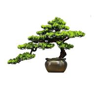 Artificial Indoor Bonsai Tree Chinese-Style Ceramic Pot Multicolor(Gray)