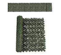 Artificial Leaf Screening - Trellis Rattan Roll With Faux Leaves | Green Artificial Hedges Panels | Garden Privacy Screens Decorative Fences For Home Balcony Yard Garden (0,5 x 2 m/19,6 x 78,7 in)