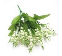 Artificial Lily of The Valley - Fake Flowers, White Bouquet | Wedding Wind Chime Arrangement, Bridal Floral Decor with Garden Setup, Home Styling Element, Party Ambience Accent, Table Display