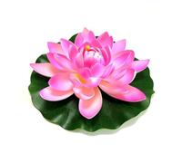 Artificial Lotus Flor Artificial de Loto Flotante de 10/17/28/40/60cm, Planta de Loto Artificial, Micro Paisaje de Agua Realista for decoración de Estanque y jardín Artificial Fake Flower (Color : 28