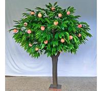 Artificial Mango Tree with Lifelike Fruits, Large Fake,Hyper-Realistic Tropical Fruit for Living Room, Office, and Wedding Decoration(3.5M)