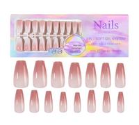 Artificial Nails Short, False Gradient Nails, Gradient Press Nails, Colorful Fake Nail, Vibrant and Colorful 150-Piece Artificial Nail Set Featuring Gradient Designs Stylish Look