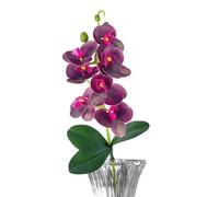 Artificial Orchid Plants - Elegant Seven Bulb Flora, Fake Phalaenopsis Bouquet,Vibrant Botanical Centrepiece | Everlasting Synthetic Foliage, Kitchen Office Farmhouse Holiday Celebrations Table Orname