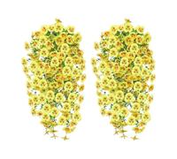Artificial Outdoor Flowers - Fake Hanging Flowers, Realistic Faux Bloom Decor with Uv Protection, Outdoor Decorative Plants With, 2 Pack Set, Home Garden Arrangement for Balcony Porch Door Display