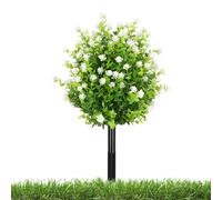 Artificial Outdoor Flowers - UV Resistant Faux Plants, Realistic Fake Flower Decoration for Garden, Porch, Yard, Patio and Front Door Landscaping, UV Resistant Spring and Summer Outdoor Decor