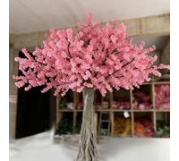 Artificial Peach Blossom Tree with Aerial Roots - Fake for Garden Landscape & Wedding Arch, Vibrant Pink Floral(2 * 1.5M)