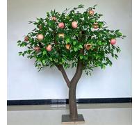 Artificial Peach Tree, Decorative Fake Fruit Freestanding Simulation for Supermarket Boutique Window Display(2.5M)