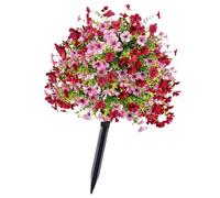 Artificial Petunias Realistic - 18 Inch with Ground Stake Porch Decor, Petunias Faux Flowers Outdoor Decor, Yard Lawn Balcony Landscape Planter Pots Indoor Home Apartment, Box | for Silk Floral Displa