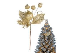 Artificial Pine Branches - Artificial Plants | Christmas Tree Decorations | Gold Branches For Centerpieces For Elegant And Festive Decor, Gold Branches For Wreaths - Gold Branches For Home Decor
