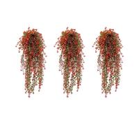 Artificial Plants - 3 Pieces Realistic Eucalyptus Leaves | Wedding Hanging Decor | Imitation Ivy Vines Greenery | For Home Apartment Office Living Room Bedroom Kitchen Mantel Entryway Balcony Nursery
