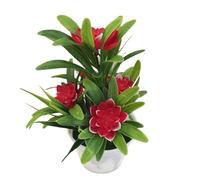 Artificial Pot Flowers, Faux Potted Plants for Home Decor, Realistic No-Water Flowers, Decorative Plant Coffee Mesa, Kitchen, Farmhouse Shelf, Bathroom, Dining Room, Living, and Office Aesthetic