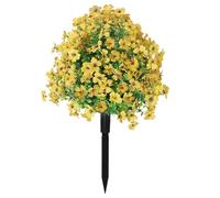 Artificial Potted Trees with Ground Stakes, Outdoor UV Resistant Faux Violet Flowers for Garden Porch Patio Decoration 23.6in(H)