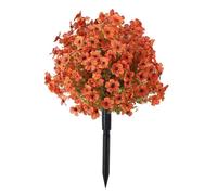 Artificial Potted Trees with Ground Stakes, Outdoor UV Resistant Faux Violet Flowers for Garden Porch Patio Decoration 23.6in(G)