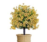 Artificial Shrubs for Outdoors - Bola de topiario artificial realista con picos | Plantas falsas de yarda | 22 pulgadas Outdoor Plant Bush for Patio Porch Courtyard Garden Decor, Spring Festival Party