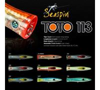 ARTIFICIAL SPINNING TOTO 113 SEASPIN LURE POPPER PESCA MARE SEÑUELO CEBO SERRA