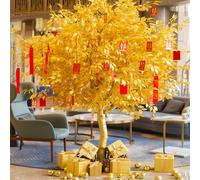 Artificial Trees, Tall Tree for Outdoor with Textured Bark Trunk, for Office Living Room Indoor Modern Decor(4.5M)