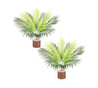 Artificial Tropical Pers Bushes Plants Artificial Greenery Plants Fake Tropical Pers Leaves for Home Decor Jungle Beach Wedding Guazhuni (2Pack)