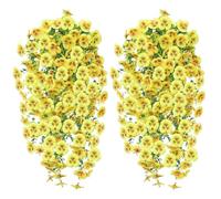 Artificial Vines - Falso Pansy Foliage, Backyard Birding Supply, Patio Wall Greenery, Deck Garden Ornament | Lifelike Exterior Garland Wedding Courtyard Balconies Front Door Spring Fall Decoration