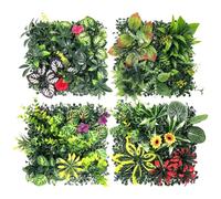 Artificial Wall Panels, Foliage Privacy Backdrop Set Decorative Plant Screen Tiles, Interlocking Wall Covering Decor, Ideal para interiores al aire libre, boda, balcón, patio porch Living Room Office