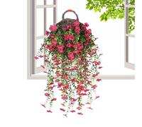 Artificiales De Gloria De La Mañana - Flores Artificiales Colgantes | Plantas Colgantes Ártificiales| Gloria De La Mañana Falsa, Suministros Para Observación De Aves Para Balcones Patio Terraza Pérgo