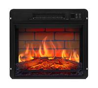 ArtiFlame Chimenea eléctrica AF18B, 13 cm de Profundidad, Efecto Llama LED, calefacción hasta 30 m², Mando a Distancia, Color Negro