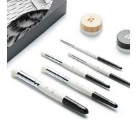 ARTIFY 7 Piezas Juego de Pinceles Secos Profesionales para Pintar Miniaturas y Modelos, 5 Tamaños, Dry Brush Set para Decoración de Mesa y Juegos de Guerra