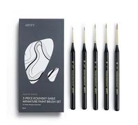 Artify - Juego de 5 pinceles de pintura fina, 100% Kolinsky Sable Detail - Serie maestra, puntas ultrafinas, pinceles de pintura de alta precisión para modelos, manualidades, pintura para acrílico