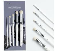 ARTIFY - Juego de 5 Pinceles Secos de Pelo de Cabra para Miniaturas, Modelo, Cerámica, Pintura de Ciudadela, Detalles de Pasatiempos, Dry Brush Set de Pintura al óleo acrílica para Mesa-Blanco