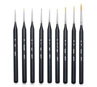 ARTIFY Juego de Pinceles de Pintura con Detalles en Miniatura: 9 Piezas de Pinceles Redondos de Modelo pequeño, Mini Pinceles Finos y pequeños para Pintura en Miniatura