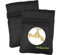 Artigarden Ourdoor - Funda para grifo, calcetines con magia para protección contra congelación de invierno, 15 cm de ancho x 19,6 cm de alto, color negro, juego de 2