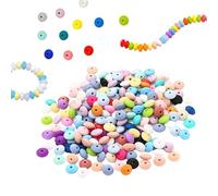 Artigianali Perline - Perline Lenticchie Flessibili, Portachiavi con Perlines, Componenti Gioielli Fai Da Te | Perlines per Braccialetti Ciondoli Collane Penne Creazioni Tutta La Famiglia