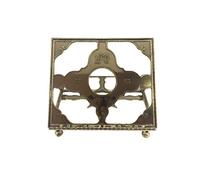 artigianatodaloise Atril de latón pulido de mesa portalibros iglesia polipasto liturgia Arte Sagrada 29,5 x 25 x 6 cm