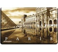 Artimagen - Imán Prámide del Museo Louvre de París en Sepia. Resina.