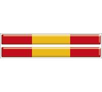 Artimagen - Pegatina Bandera España Rectángulo Fino Grande 2 uds. RESINA.