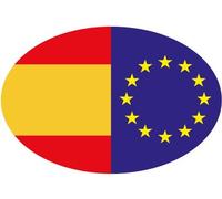 Artimagen Pegatina Bandera Oval España/UE 80x60 mm.