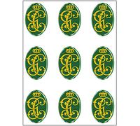 Artimagen Pegatina óvalos Logo GC Guardia Civil 9 uds. Resina 16x11 mm/ud.