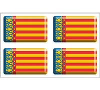 Artimagen Pegatina Rectángulo 4 uds. Comunidad Valenciana Resina