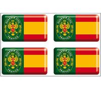 Artimagen Pegatina rectángulos Bandera con Logo Guardia Civil Tráfico 4 uds. Resina 30x18 mm/ud.