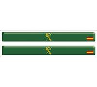 Artimagen Pegatina rectángulos Finos Guardia Civil 2 uds. Resina 100x10 mm/ud.