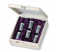 Artina 60113 - Juego de 6 Vasos de Licor en Caja de Madera, diseño Alberto Durero