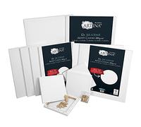 Artina Akademie FSC Set de 12 Lienzos con Bastidor - 30x40 cm, 20x20 cm, 20x30 cm, 40x60 cm - 100% Algodón 280g/m² - Lienzos Blancos para Pintura - Pintar Arte