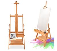 Artina caballete de pintura de estudio profesional para lienzos madera haya | maciza de plegable de altura regulable para hasta 150cm artista grande bastidor Napoli