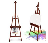 Artina Caballete Madera Pintura Profesional Barcelona - FSC© Caballete de Pintura Bastidores con 120 cm - 225cm Altura Ajustable Caballetes para Pintar con Doble Soporte Caballete para Lienzos Grande